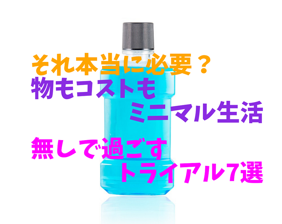 それ本当に必要？ 物もコストも ミニマル生活 無しで過ごす トライアル7選