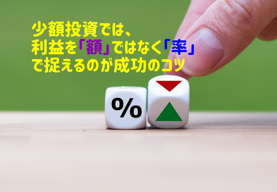 少額投資では、利益を「額」ではなく「率」で捉えるのがコツ 