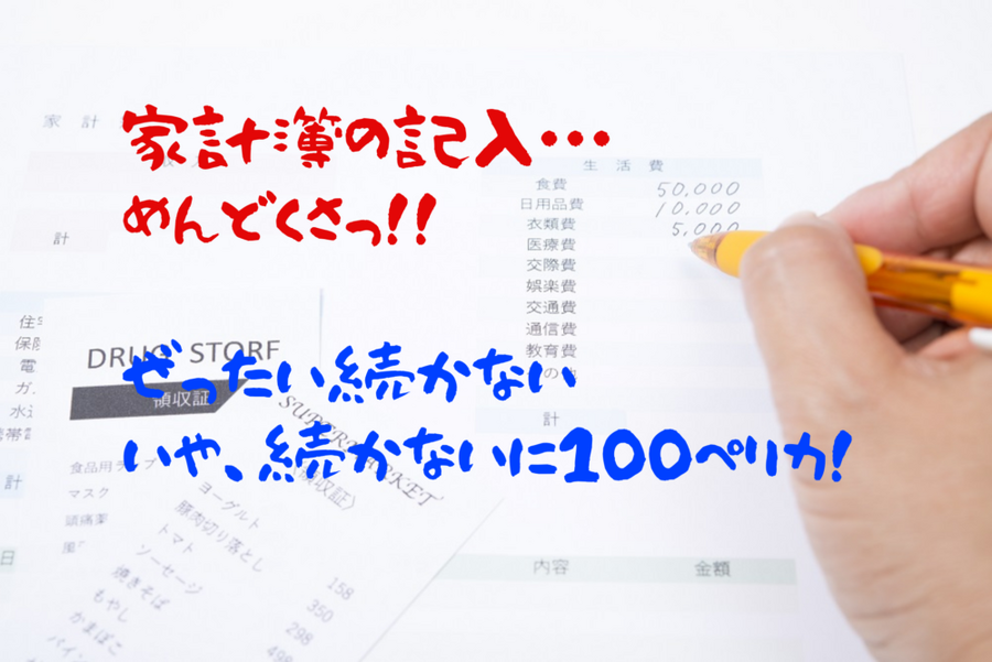 家計簿の記入めんどくさっ！ぜったい続かないに100ペリカ