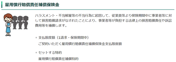 雇用慣行賠償保険がある