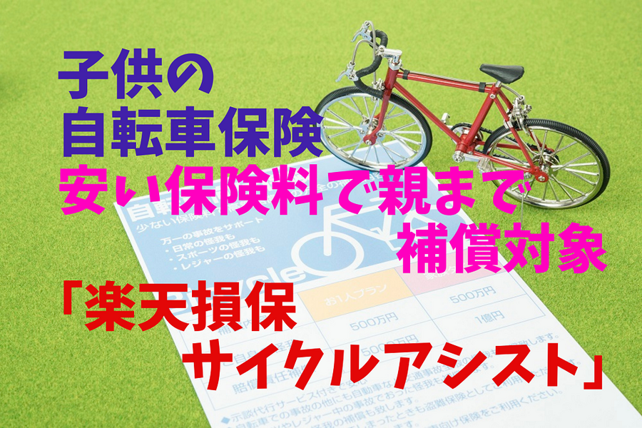 子供の自転車保険は、安い保険料「楽天損保サイクルアシスト」
