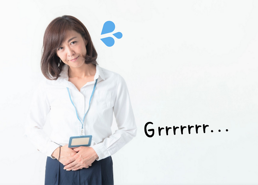 空腹の女性