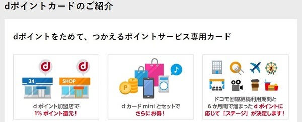 ｄポイントカードの紹介