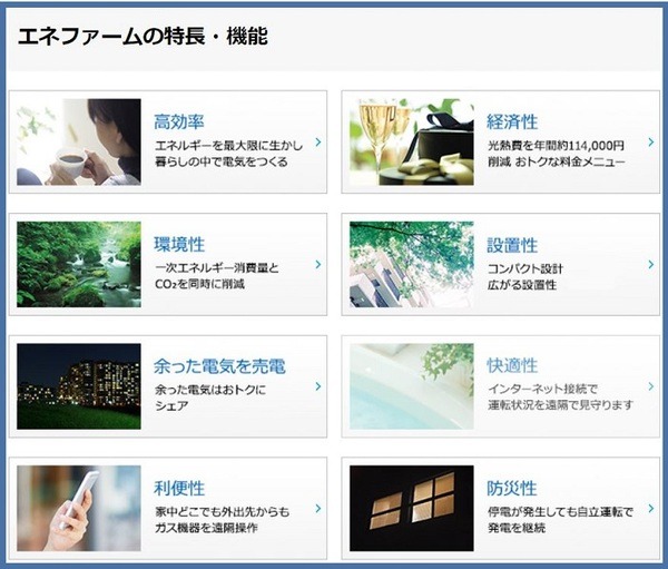 エネファームの特長