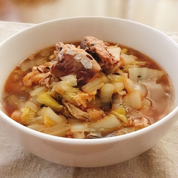 さば水煮缶と白菜のくたくた煮