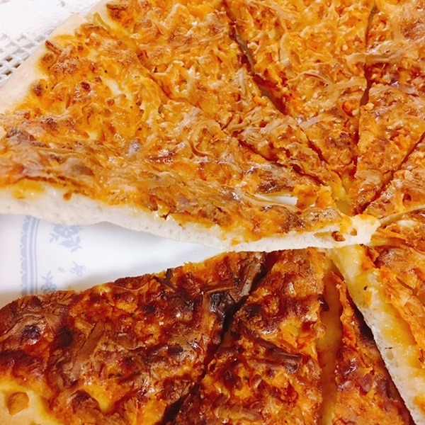 チーズがこんがりしています