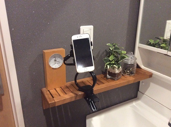 クリップ式スマホホルダー
