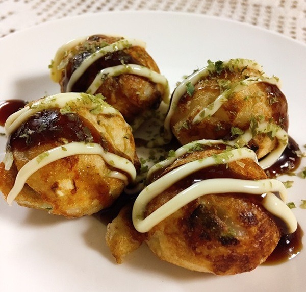 できあがったたこ焼き