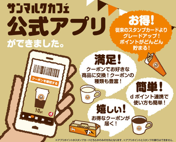 サンマルクカフェ公式アプリは交換特典が豊富