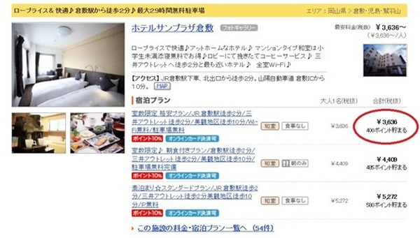 クーポンが使えるお得な宿