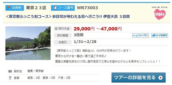東京ふっこう割大島3
