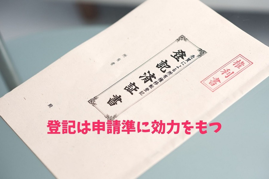 登記は申請準に効力をもつ