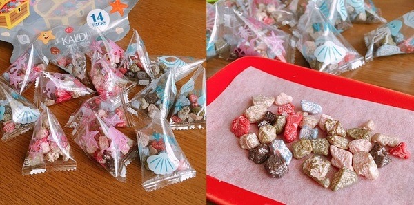 ストーンチョコの個包装と中身
