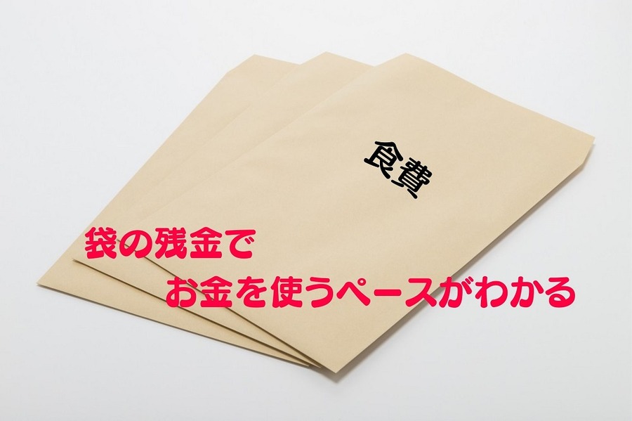 袋の残金でお金を使うペースがわかる