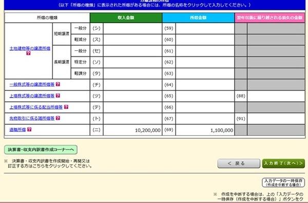 退職所得を確認します