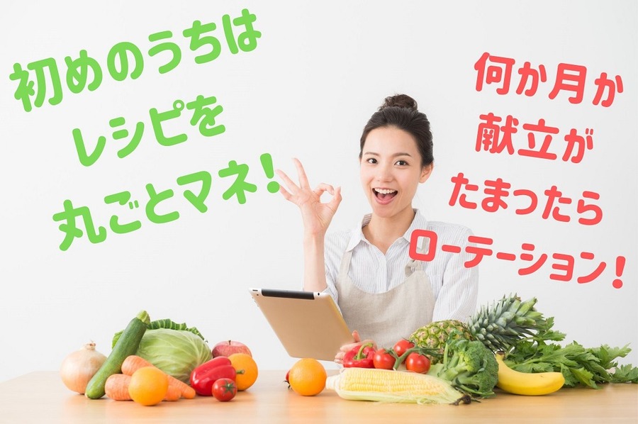 初めのうちは レシピを丸ごと マネしてみよう