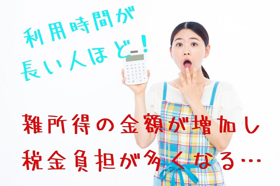 利用時間が長い人ほど 雑所得の金額が増加