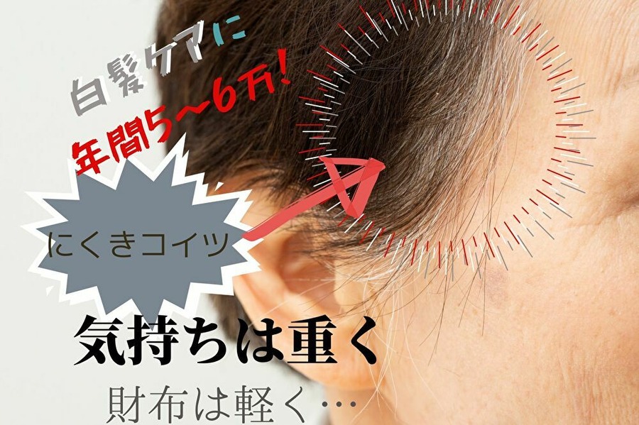 にっくき白髪ヘアにかかる費用