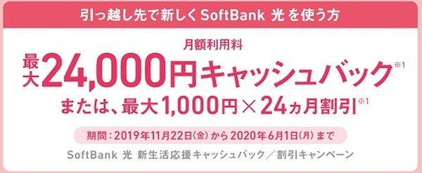 ソフトバンクの新生活キャンペーン