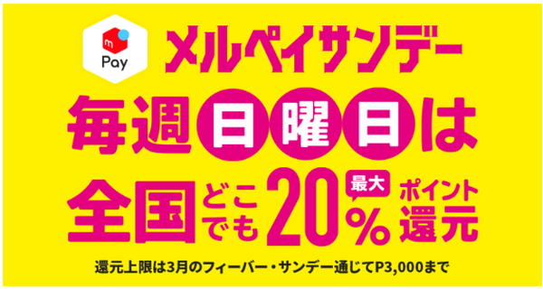 最大で20％分のポイントが還元される