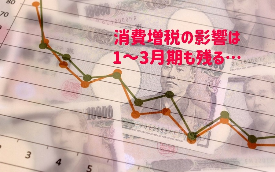 消費増税の影響は 1～3月期も残る…