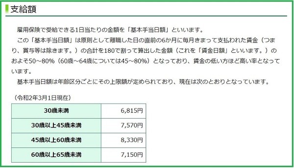 ハローワーク支給額