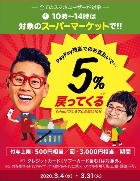 PayPayスーパーマーケットで最大10％還元キャンペーン
