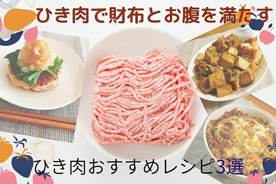 ひき肉レシピでお財布とお腹を満たす