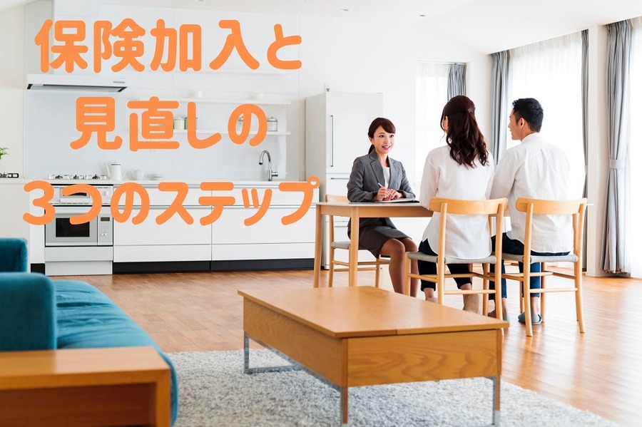 保険加入と 見直しの3つのステップ
