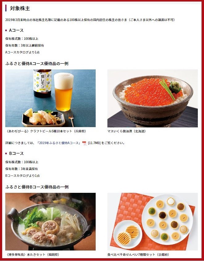 オリックス株主優待