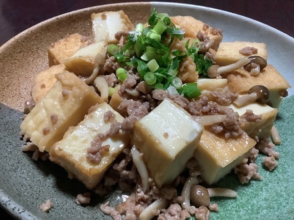 厚揚げのそぼろ煮