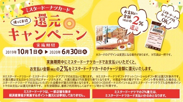 ミスタードーナツカード還元キャンペーン