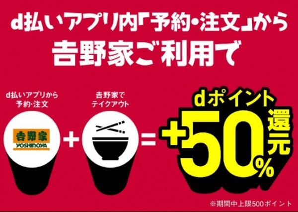 キャンペーン適用のために必ずd払いアプリ利用