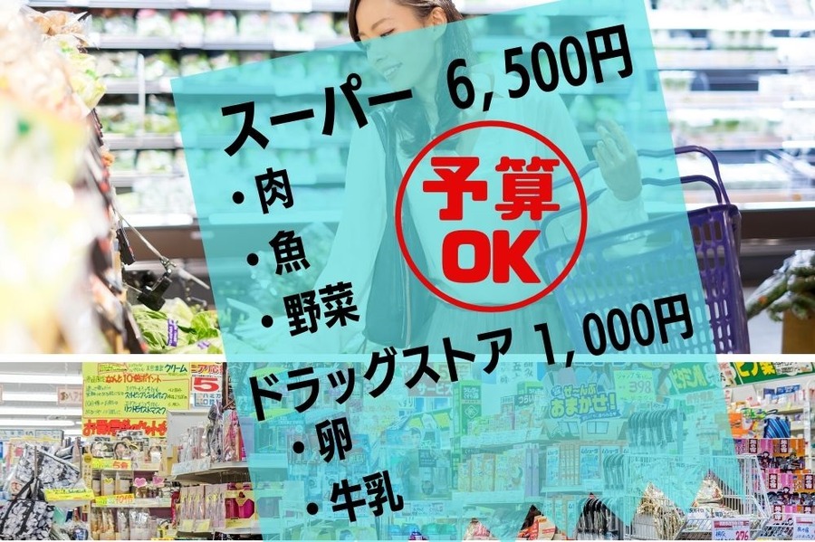 食費の週予算7500円の内訳
