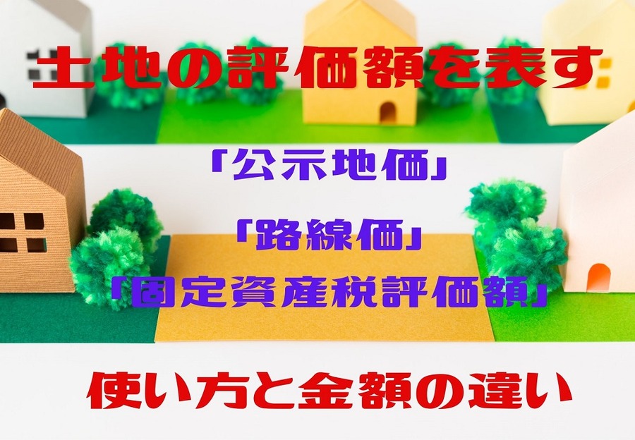 土地の評価額を表す 「公示地価」「路線価」 「固定資産税評価額」