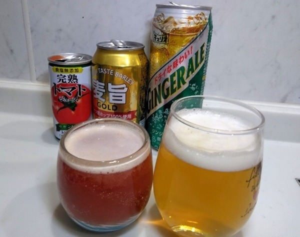 ビアカクテル「2人分2杯ずつで186円」