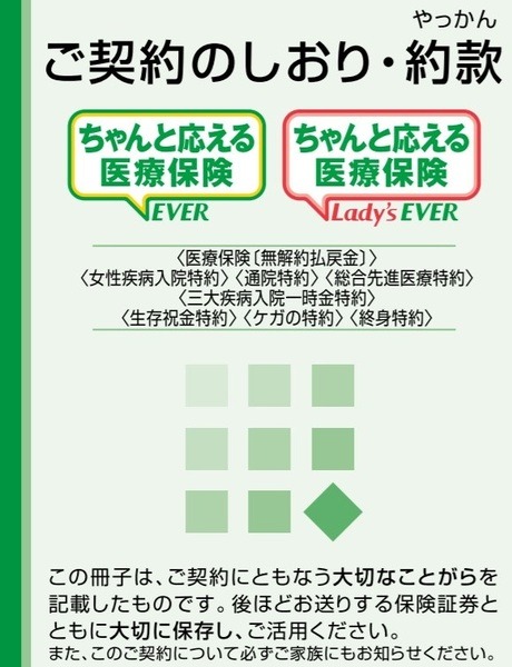 アフラック契約のしおり
