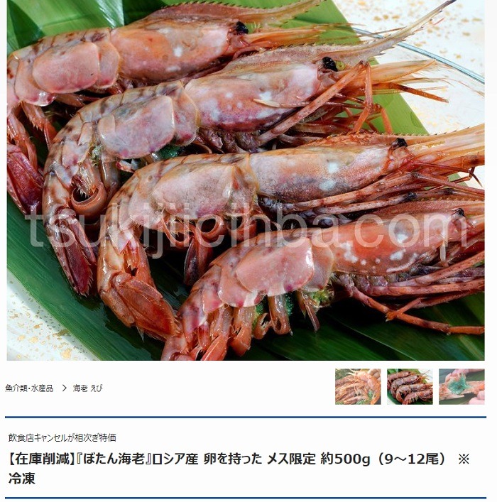 豊洲市場ドットコムのぼたんえび
