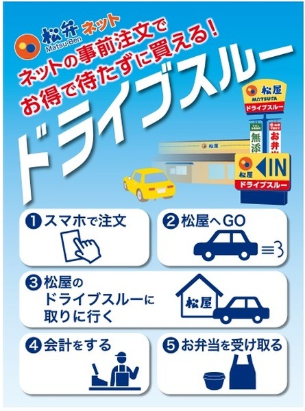 ドライブスルーでも松弁ネットを利用可能