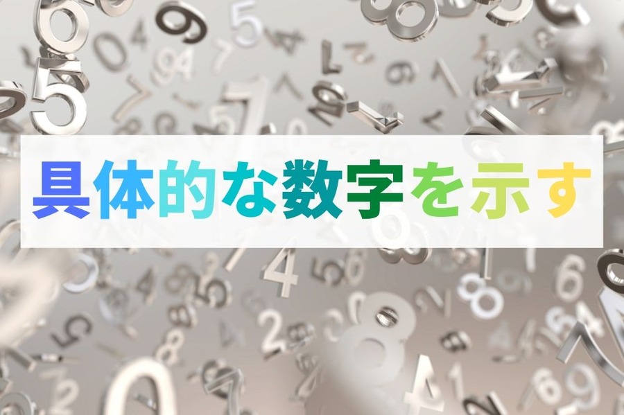 目標との乖離（かいり）を数字で示す