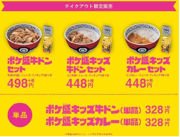 5種類のメニューと7種類のフィギュア