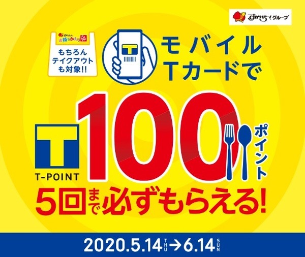 すかいらーくグループで最大+500ポイント