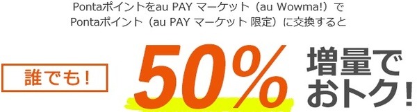 Pontaポイントが50％増量