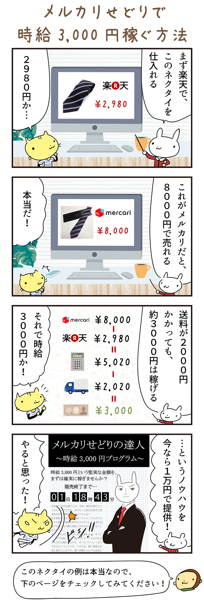 メルカリせどりで時給3,000円稼ぐ方法