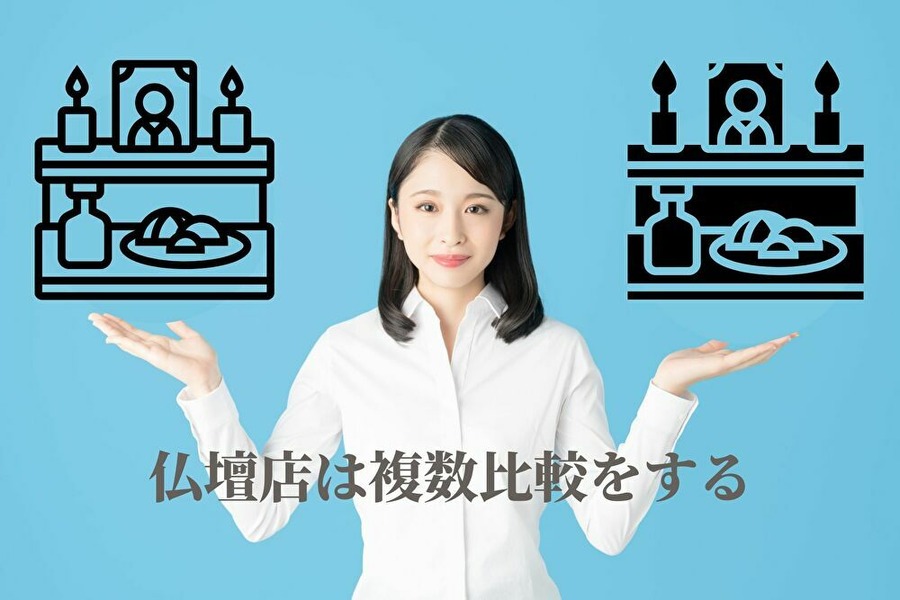 仏壇店は複数まわる