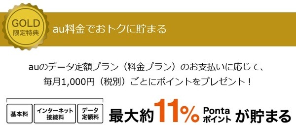 au料金でPontaポイントがたまる