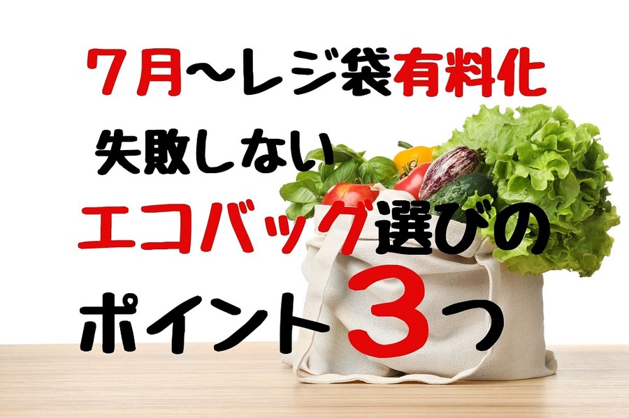レジ袋有料化でエコバッグ選びのポイント3つ
