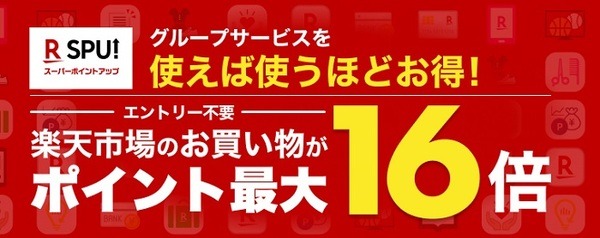 楽天スーパーポイント最大16％