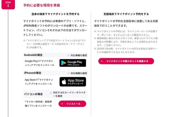 マイナポイントのスマホ対応端末と申込支援