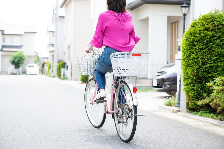 自転車でお買物